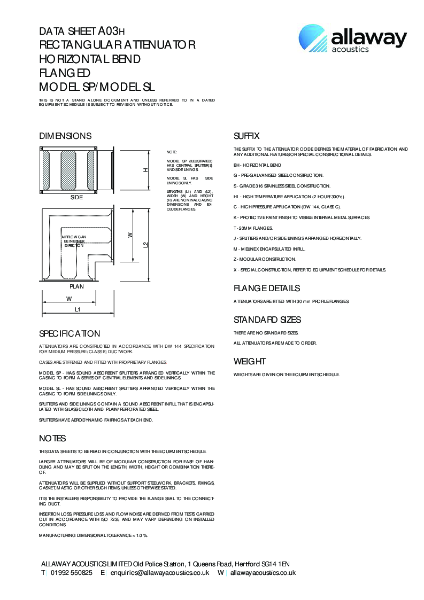 A03H Horizontal Bend Attenuator