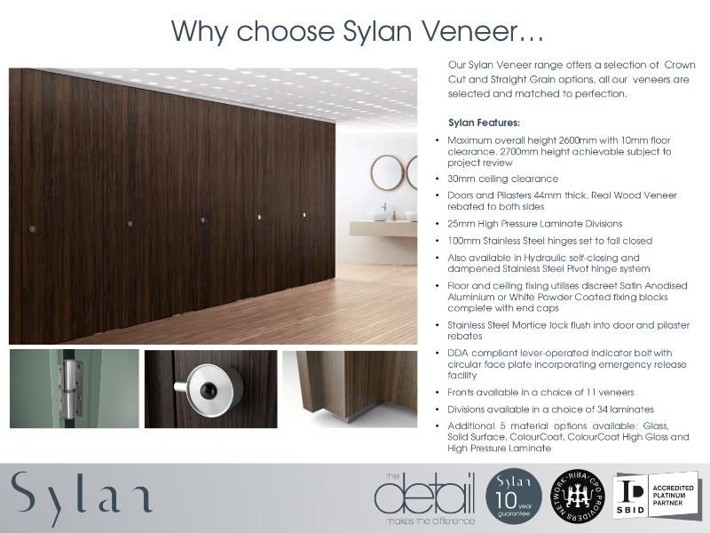 Sylan Real Wood Veneer with HPL Divisions