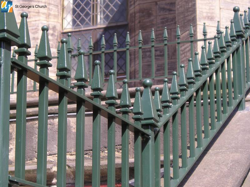 Churchill Vertical Bar Steel Railings – Decorative Security Fencing with Finial Detail