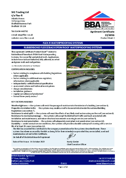 BBA Agrément Certificate