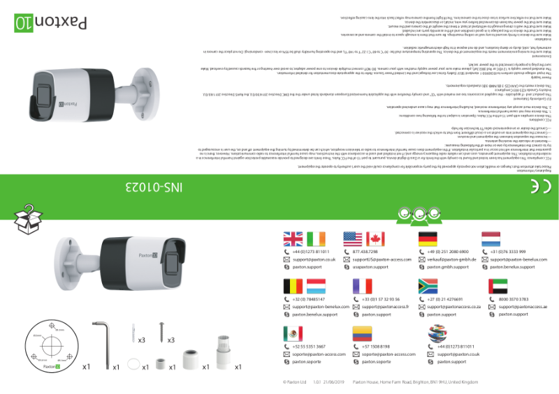 Paxton10 Mini Bullet Camera, PRO series - instructions