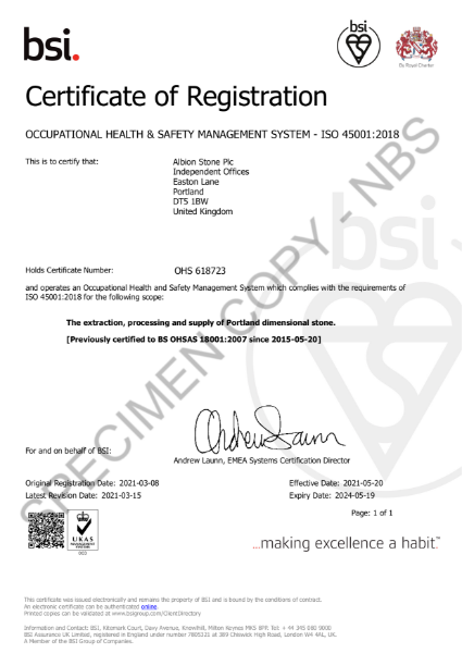 ISO 45001 Health and Safety Management