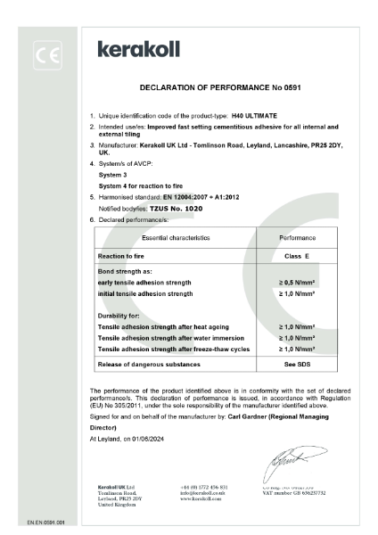 H40 Ultimate DoP - EN.EN.0591.001