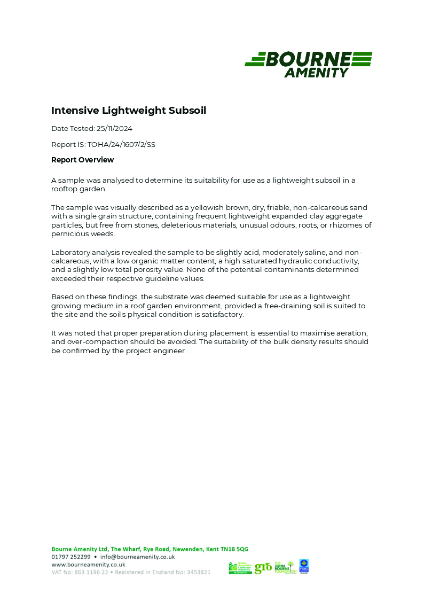 Intensive Lightweight Subsoil