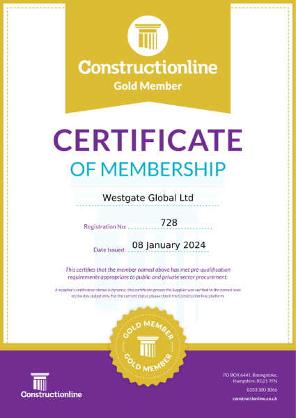 Constructionline Gold Member Certification