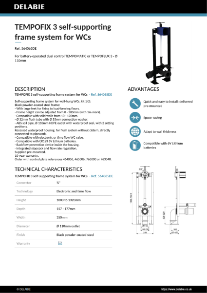 TEMPOFIX3 frame system Technical Data Sheet - 564065DE