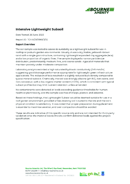 Intensive Lightweight Subsoil