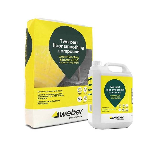 weberfloor bag and bottle 4000 - Smoothing and Levelling Compound