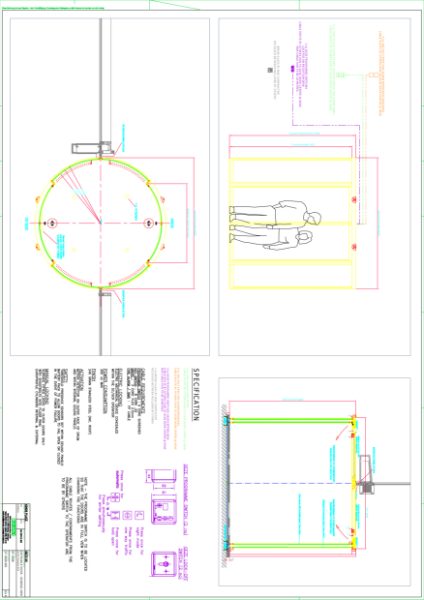 GEZE Slimdrive SCR curved sliding door example detail (no air curtain)