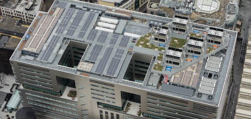 IKO PermaTEC hot melt - roofing at a groundscaping scale at 5 Broadgate