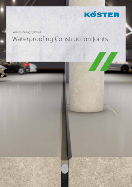 Koster Waterproofing of Construction Joints