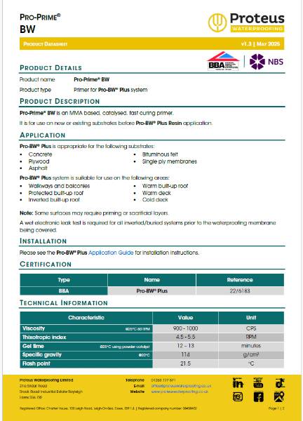 Product Data Sheet -Pro-Prime® BW