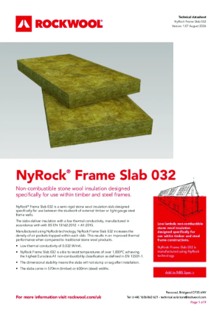 NyRock Frame Slab 032 Data Sheet
