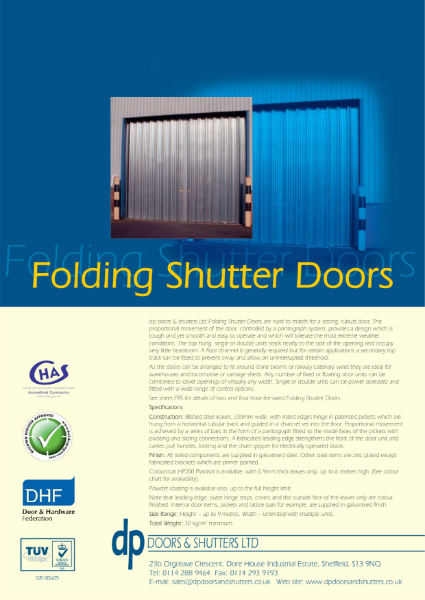 Sliding Folding Shutter Doors