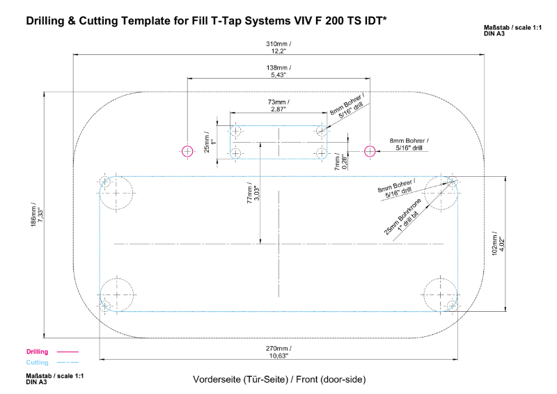 BRITA VIVREAU Fill T-Tap - Drilling Template (IDT)