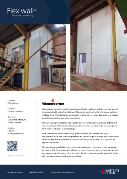 Flexiwall Case Study - Weinerberger (Factory)