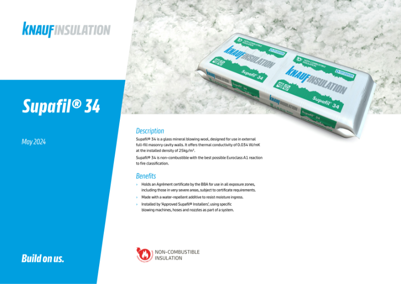 Knauf Insulation Supafil® 34 - Product Datasheet