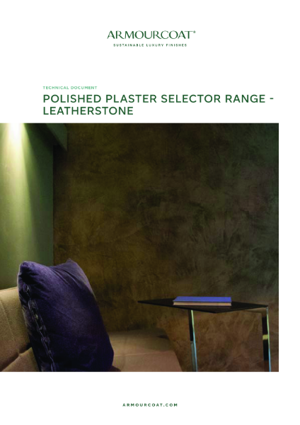 Armourcoat Polished Plaster Leatherstone - Technical Document