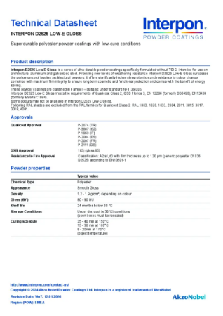 EMEA TDS Interpon D2525 Low-E Gloss