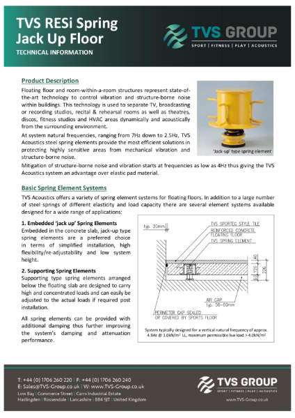 TVS RESi Spring Jack-Up Floor