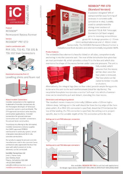 REDiBOX Permanent Recess Former (Standard Version)