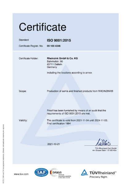 ISO 9001: 2015 