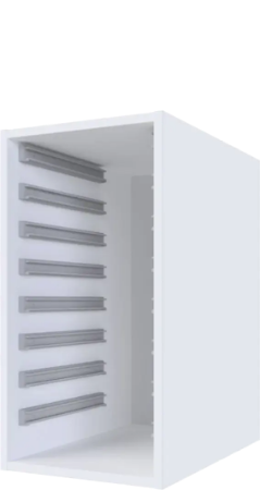 Inventar for utdanning - 5318 Underskab til plastbakker (H75mm), 1 låge