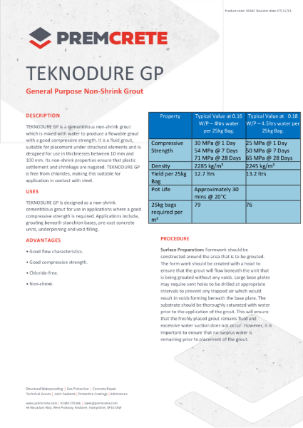 Teknodure GP TDS