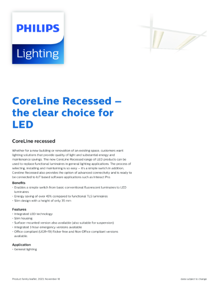 Philips CoreLine Recessed