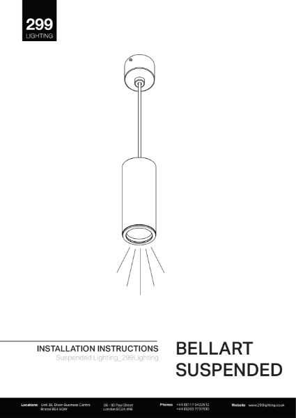 Bellart Suspended Dwonlight Installation Instruction