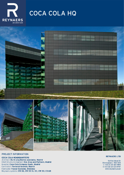 Case Study: Coca Cola, featuring CW 50 curtain wall