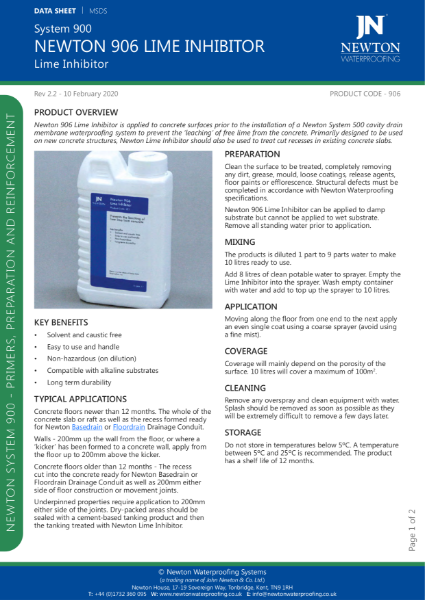 CDM Lime Inhibitor TDS