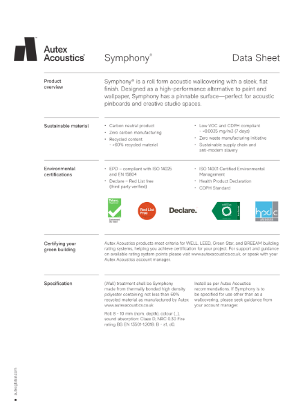 Symphony Datasheet