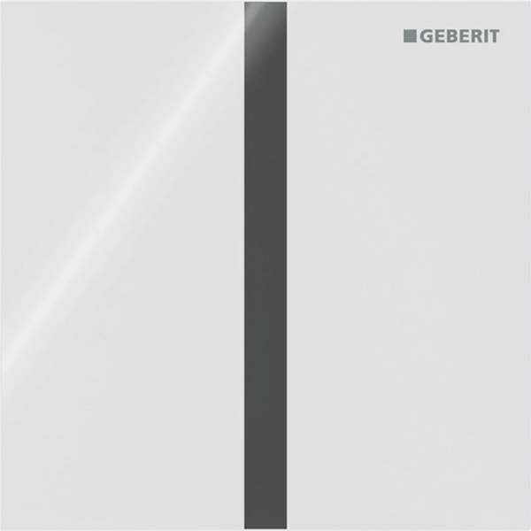 Geberit urinal flush control with electronic flush actuation, mains operation, Type 40 cover plate, square