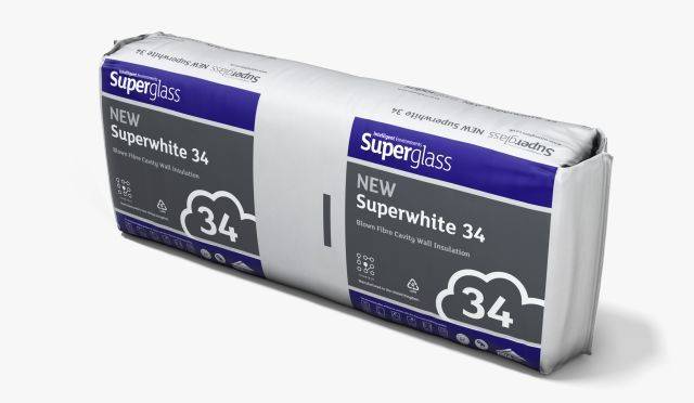 Superglass Superwhite 34 Blown Cavity Wall Insulation