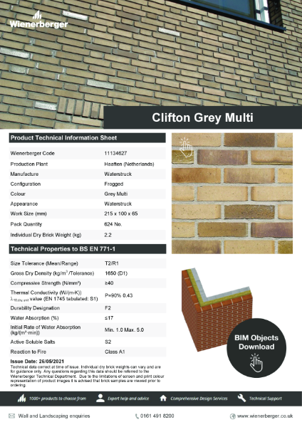 Clifton Grey Multi Data Sheet