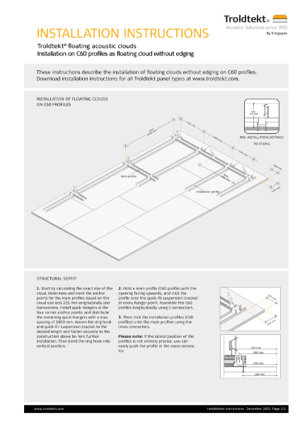 Floating cloud installation instructions