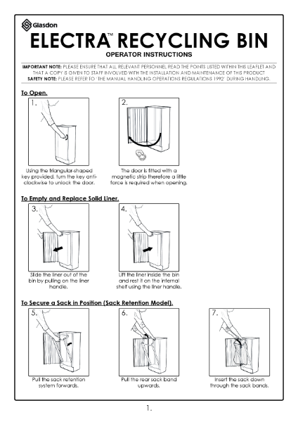 Electra Recycling Instruction Leaflet