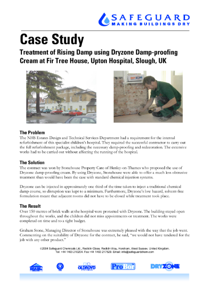 Dryzone Treatment - Fir Tree House Case Study