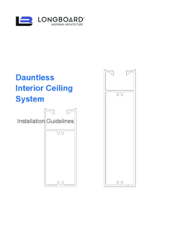 DAUNTLESS BAFFLE CEILINGS - Install Guide