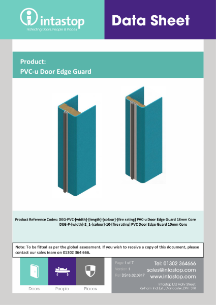 PVCu Door Edge Guard Data Sheet