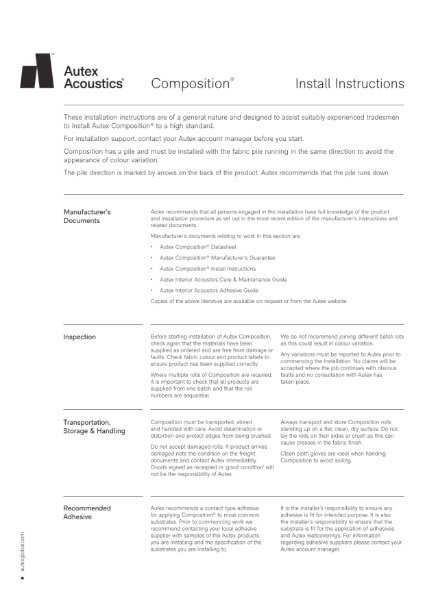 Composition Install Instructions