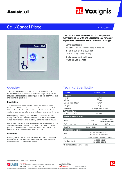 ViAC-CCP-W Datasheet