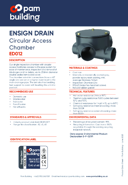 ED012 - INSPECTION CHAMBER (CIRCULAR ACCESS)