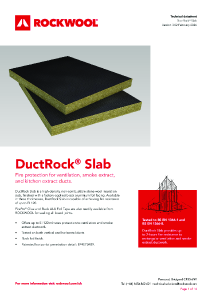 FirePro DuctRock Slab - Datasheet