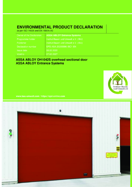ASSA ABLOY OH1042S overhead sectional door