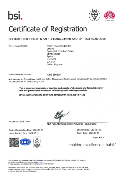 Occupational Health & Safety Management System ISO 45001