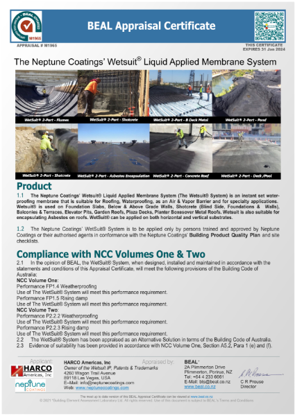 Compliance with NCC Volume 1