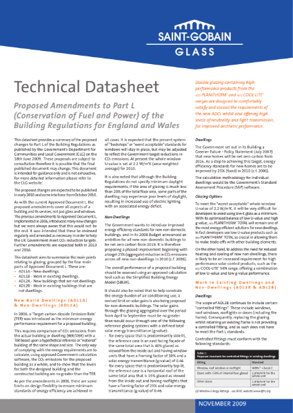 Technical Datasheet - Guidelines to Building Regulations Document L