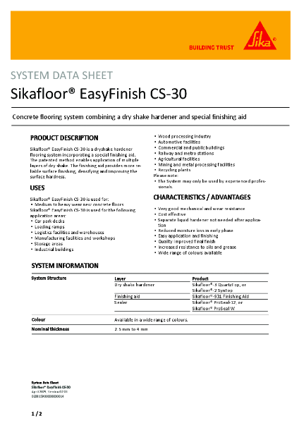 Sikafloor® EasyFinish CS-30
